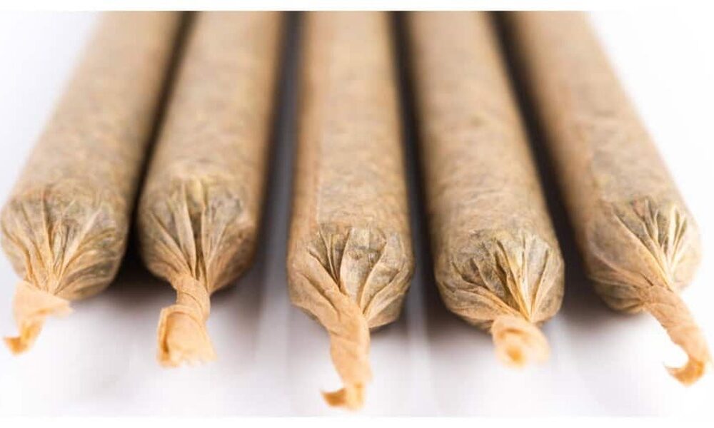 pre-rolls lined neatly