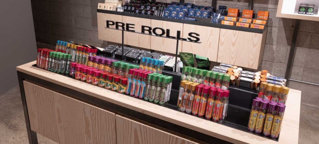 Raw tray of pre-rolled joints