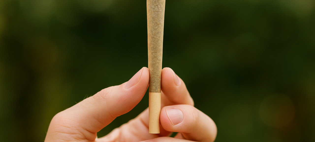 hand holding a joint