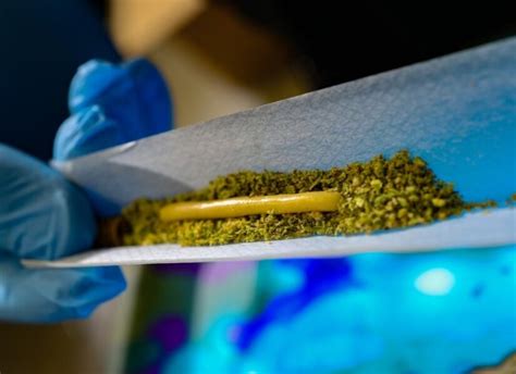 Row of kief and diamond‑infused pre‑roll